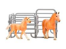 Фигурки животных MASAI MARA MM204005 серии Мир лошадей Авелинская лошадь и жеребенок 3 пр