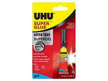 КЛЕЙ УНИВЕРСАЛЬНЫЙ СЕКУНДНЫЙ UHU SUPER GLUE ГЕЛЬ  3Г  БЛИСТЕР