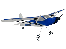 Радиоуправляемый самолет Volantex RC Sport Cub 400мм синий 24G 2ch LiPo RTF with Gyro