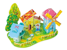 3D пазл из пенокартона ЛЕСНОЙ ДОМИК 1 МИНИ СЕРИЯ 22 детали