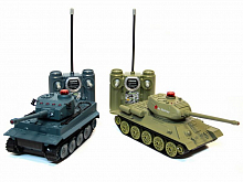 Радиоуправляемый танковый бой Huan Qi 2 в 1 (Т34 и Тигр), з/у, аккумуляторы)