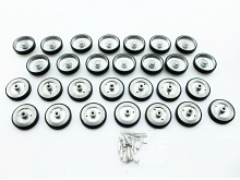 Опорные катки для танка Leopard 2A6 металлические с резиновыми бандажами и оси колёсные мет шасси