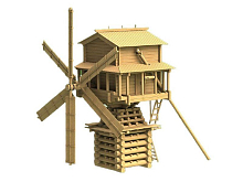 Сборная деревянная модель СВМодель Мельница Дурова из деревни Борок, 663 деталей, 172