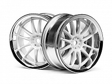 Диски туринг 110  WORK XSA 02C 26mm CHROMEWHITE  вынос 3mm 2шт