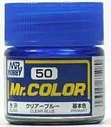 Краска эмаль для пластика тм MRHOBBY  10мл CLEAR BLUE, шт