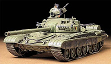 Склеиваемая модель Tamiya 135 Советский танк Т72М1 с металлическими решетками радиатора и 1 фиг
