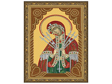 Алмазная 5D мозаика с нанесенной рамкой 20х30 СЕМИСТРЕЛЬНАЯ БОЖИЯ МАТЕРЬ 11 цветов