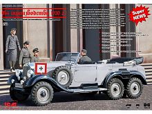 Сборная модель ICM Германский автомобиль G4 1939 с пассажирами, 135