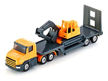 Грузовик Siku с тралом и экскаватором 1611