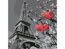 Картина по номерам 30Х30 ПАРИЖ В ЦВЕТУ 12 цветов