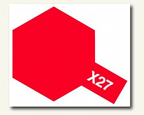 Краска Tamiya X27 Clear Red Прозр красная акриловая, 10 мл