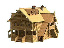 Сборная деревянная модель СВМодель Терем в Китайгороде, 3370 деталей, 172