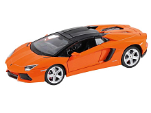 Машина АВТОПАНОРАМА Lamborghini Aventador Roadster, оранжевый, 124, вк 24,512,510,5 см