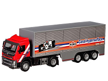 Машина АВТОПАНОРАМА Volvo, красный, 150, свет, звук, вк 281410 см