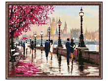 Картина мозаикой с нанесенной рамкой 40х50 НАБЕРЕЖНАЯ 39 цветов