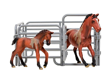 Фигурки животных MASAI MARA MM204003 серии Мир лошадей Ганноверская лошадь и жеребенок 3 пр