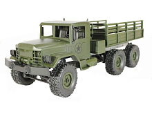 Радиоуправляемая автомодель MN MODEL военный грузовик зеленый 6WD 24G 116 RTR