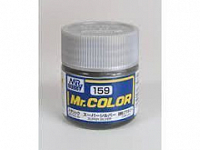 Краска эмаль для пластика тм MRHOBBY  10мл SUPER SILVER, шт