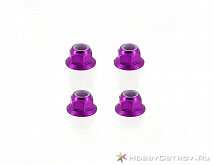 Алюминиевая гайка с нейлоновой вставкой, M4, 4шт