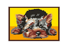 Набор юного художника 20х30 Лохматый щенок 9 цветов