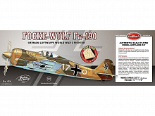 Сборная дер.модель.Самолет Focke-Wulf Fw-190. Guillows1:16