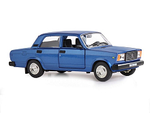 Машина АВТОПАНОРАМА ВАЗ 2107, 124, синий, инерция, вк 24,512,510,5 см