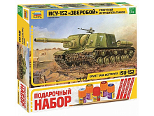 Сборная модель ZVEZDA Советский истребитель танков ИСУ152 Зверобой, подарочный набор, 135