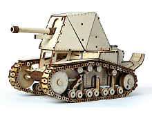 Деревянный конструктор Lemmo Танк СУ18, 564 детали