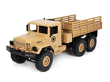 Радиоуправляемая автомодель WPL военный грузовик песочный 6WD 24G 116 RTR
