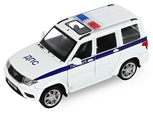 Машина АВТОПАНОРАМА УАЗ PATRIOT Полиция, 126, свет, звук, инерция, вк 24,512,510,5 см