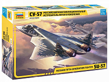 Сборная модель ZVEZDA Российский истребитель пятого поколения Су57, 172