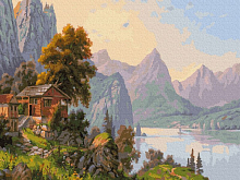 Картина по номерам 40х50 ПРИЩЕПА УЮТНЫЙ УГОЛОК 34 цвета