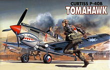 Сборная модель Самолет  CURTISS P40B TOMAHAWK 172