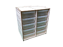 Набор для самостоятельной сборки СВМодель Органайзер на 10 больших лотков, 180х120х50 мм