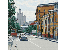 Картина по номерам 30х30 МОСКОВСКАЯ УЛИЦА 16 цветов