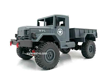Радиоуправляемая автомодель WPL военный грузовик (серый) 4WD 2.4G 1/16 KIT Радиоуправляемая автомодель WPL военный грузовик серый 4WD 24G 116 KIT