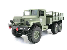 Радиоуправляемая автомодель WPL военный грузовик (зеленый) 6WD 2.4G 1/16 KIT Радиоуправляемая автомодель WPL военный грузовик зеленый 6WD 24G 116 KIT